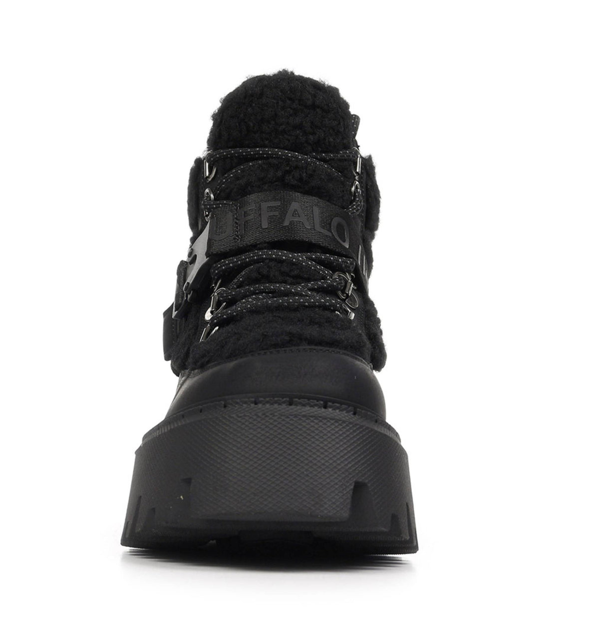 Scarpe donna Buffalo stivaletto Aspen com mid warm black D27BF14 BN1622593