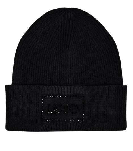 Berretto Liu jo beanie con logo nero C27LJ20 2F6022 MA38S 22222