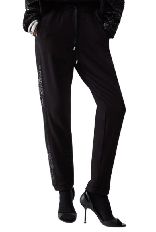 Pantalone donna Liu Jo in felpa nero E27LJ36 TF6143 FS576 D3063