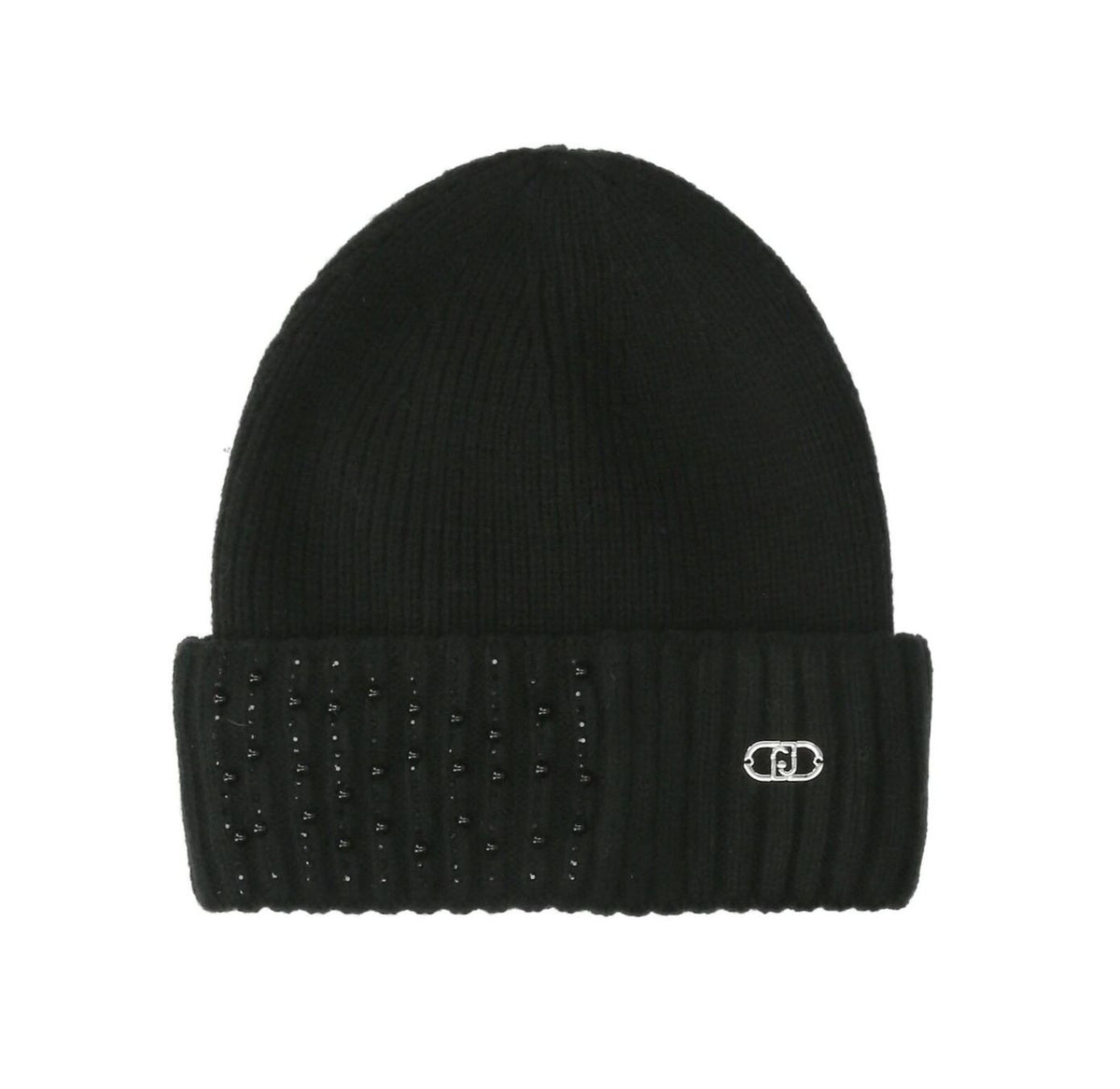 Berretto Liu jo beanie con applicazioni e logo nero C27LJ41 2F6027 MAA06 22222