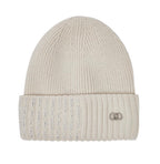 Berretto Liu jo beanie con applicazioni e logo burro C27LJ42 2F6027 MAA06 00192
