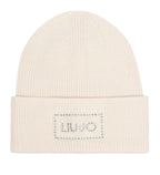 Berretto Liu jo beanie con logo burro C27LJ43 2F6022 MA38S 00192