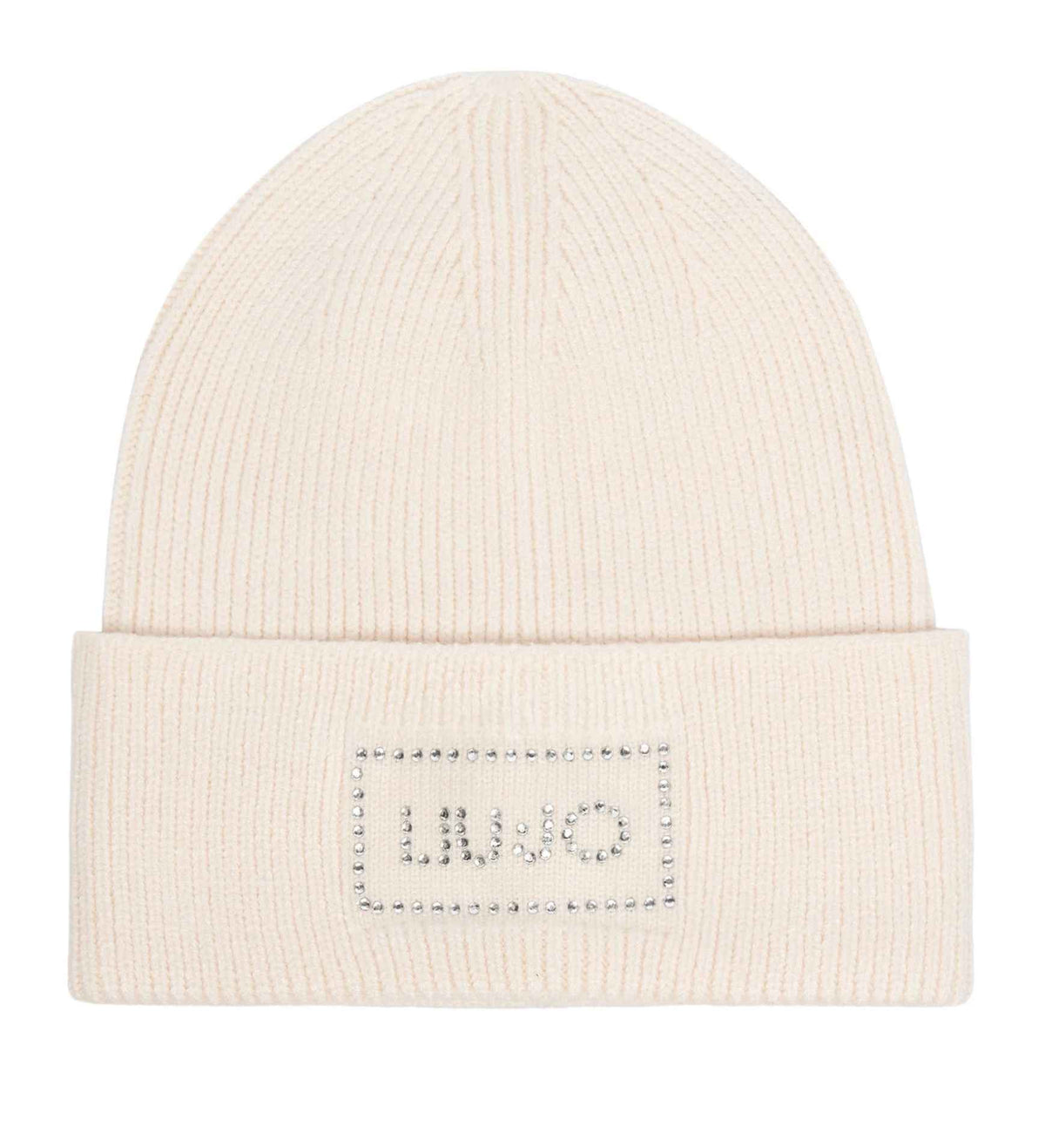 Berretto Liu jo beanie con logo burro C27LJ43 2F6022 MA38S 00192
