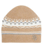 Berretto Liu jo beanie jacquard crystal cammello C27LJ44 2F6005 MA31S 00070