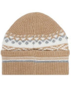 Berretto Liu jo beanie jacquard crystal cammello C27LJ44 2F6005 MA31S 00070