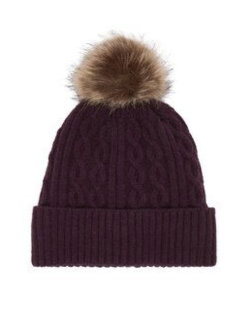 Berretto Liu jo beanie a maglia red aubergine C27LJ47 2F6008 MA33S 91718