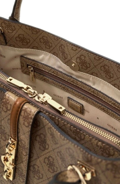 Borsa donna Guess a mano/tracolla Yvonne latte logo B27GU192 SG237822