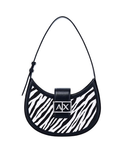 Borsa donna a mano/spalla Armani Exchange black/white B27AX39 XW002565 AF26571 MC045