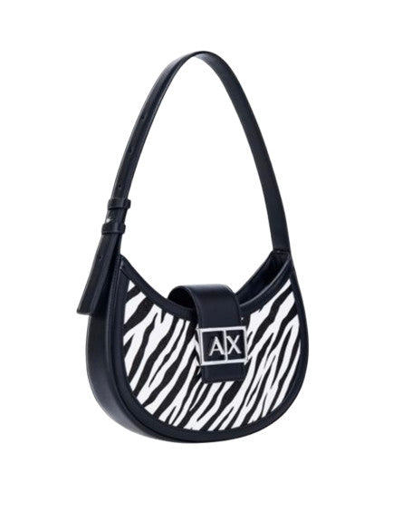 Borsa donna a mano/spalla Armani Exchange black/white B27AX39 XW002565 AF26571 MC045