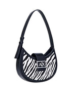 Borsa donna a mano/spalla Armani Exchange black/white B27AX39 XW002565 AF26571 MC045