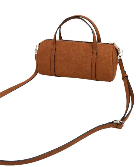 Borsa donna Guess hobo Taylor mini barrel Satchel cognac B27GU202 SG232576