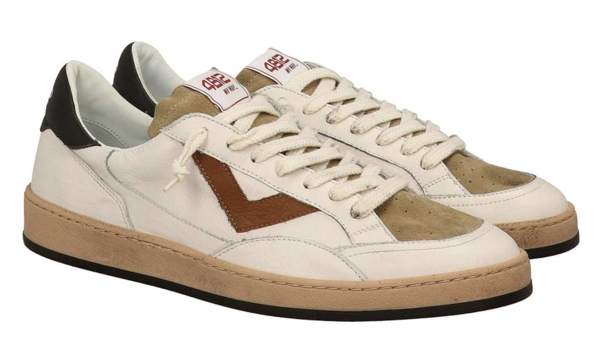 Scarpe uomo 4B12 sneakers white/ bush/ beige U27QB09 PLAYNEW-U1037