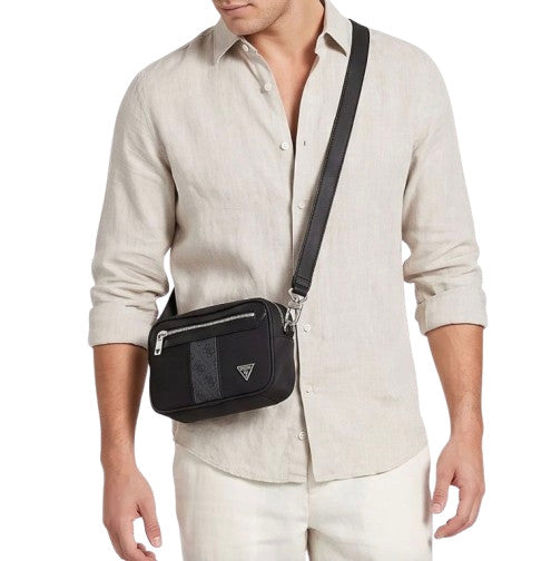 Borsa Guess tracolla uomo Sydney Camera Bag S nero UB27GU13 HMSYSYP6429