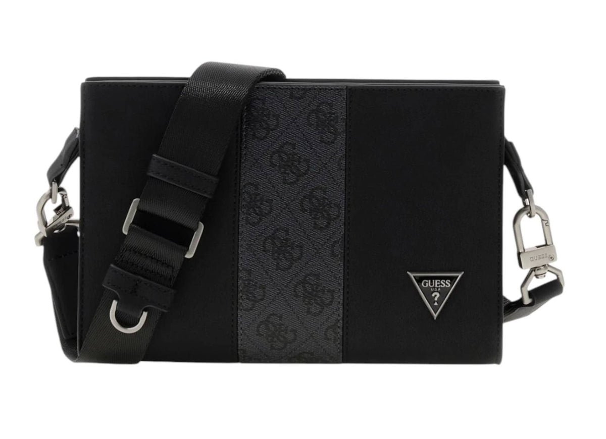 Borsa Guess tracolla uomo Sydney Crossbody Top Zip black UB27GU15 HMSYSYP6457