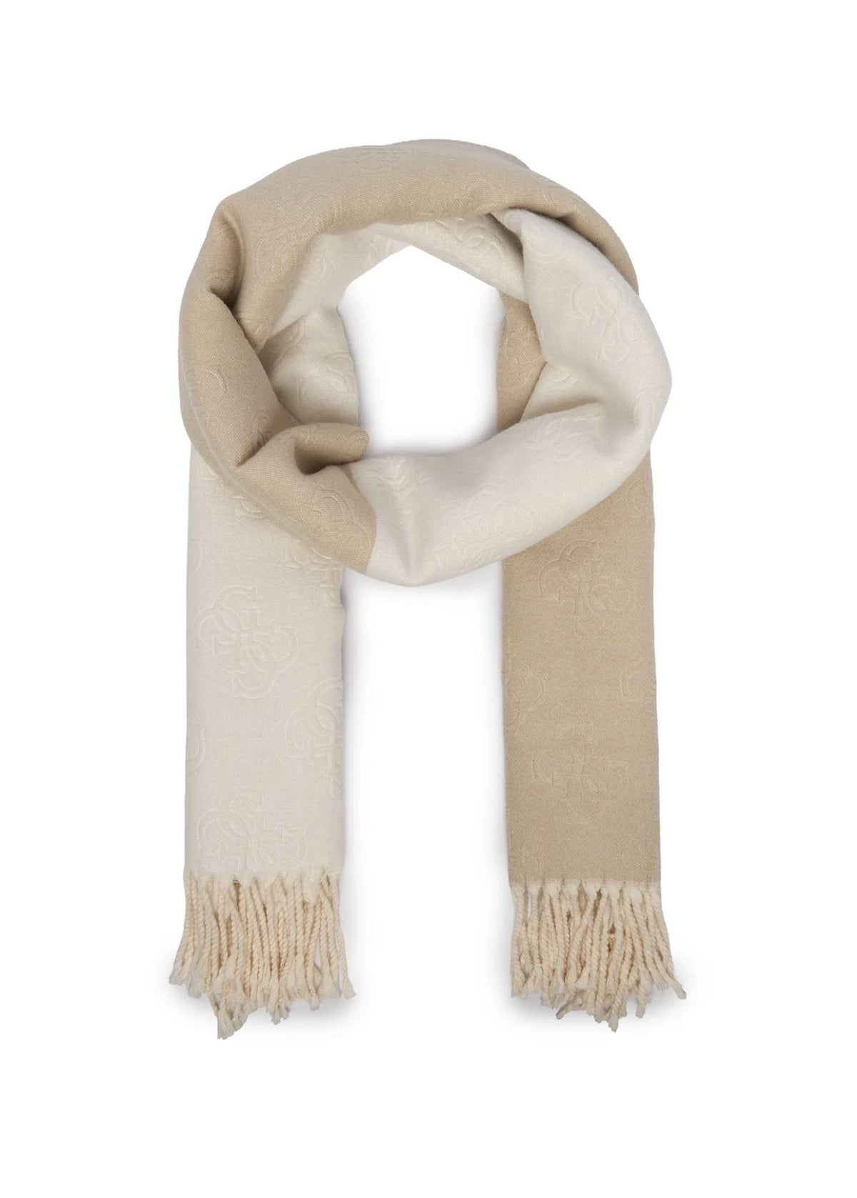 Sciarpa donna Guess beige/white multilogo C27GU52 AW5675POL03