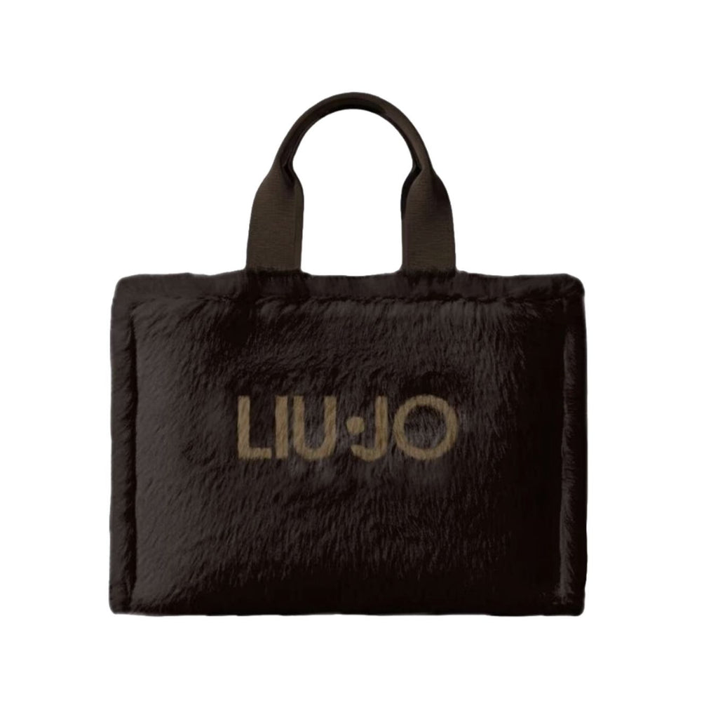 Borsa donna Liu-jo L Tote Fake Fur pelliccia sintetica t.moro B27LJ88 2F6037 E0218 00533